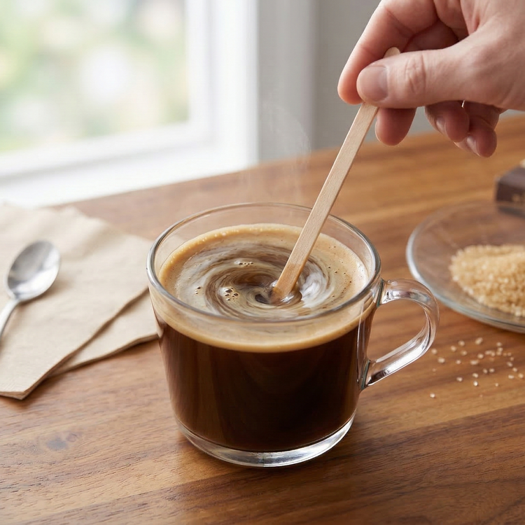 Bâtonnets à café en bois 1000 unités – Wooden coffee stir sticks 1000 count | Di Napoli Caffè