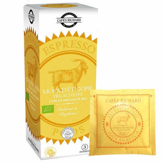 Café Richard - Moka d'Éthiopie YRGACHEFFE (25 dosettes)