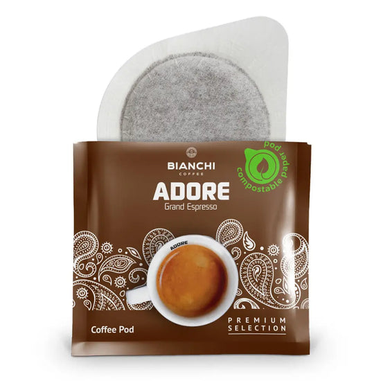 Dosette ESE compostable Bianchi Adore Grand Espresso – Bianchi Adore Grand Espresso compostable ESE pod | Di Napoli Caffè