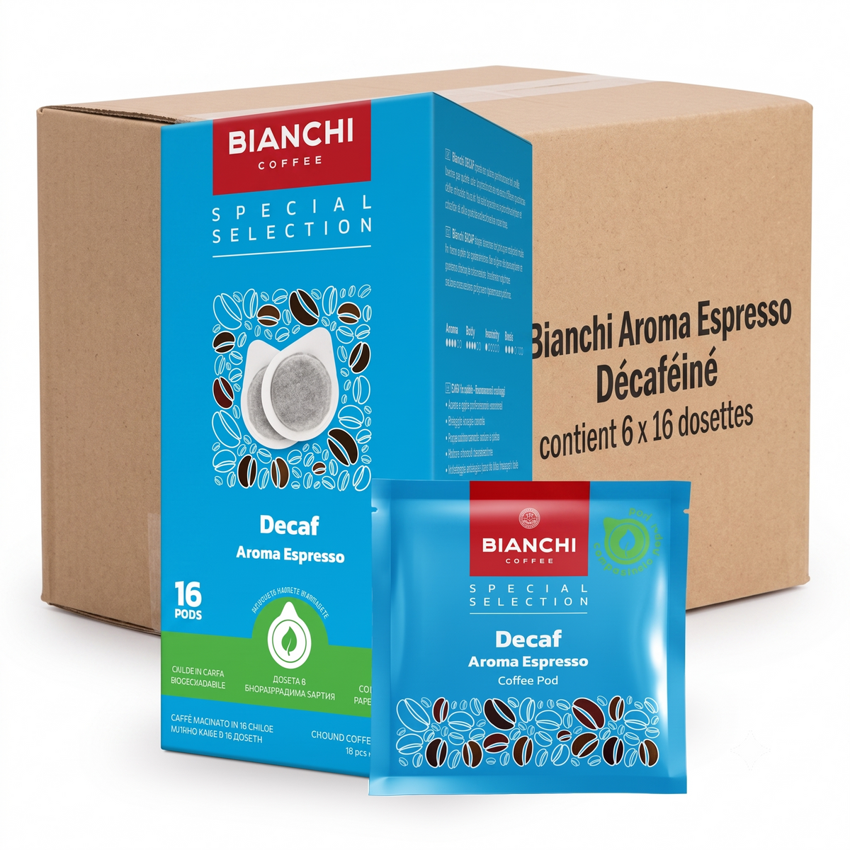 Dosettes ESE Bianchi Aroma Espresso décaféiné – Bianchi Aroma Espresso decaf ESE coffee pods | Di Napoli Caffè
