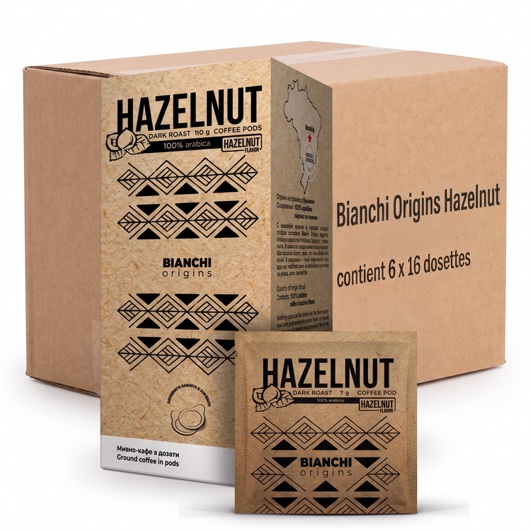 Dosettes ESE Bianchi Origins noisette – Bianchi Origins Hazelnut ESE coffee pods | Di Napoli Caffè