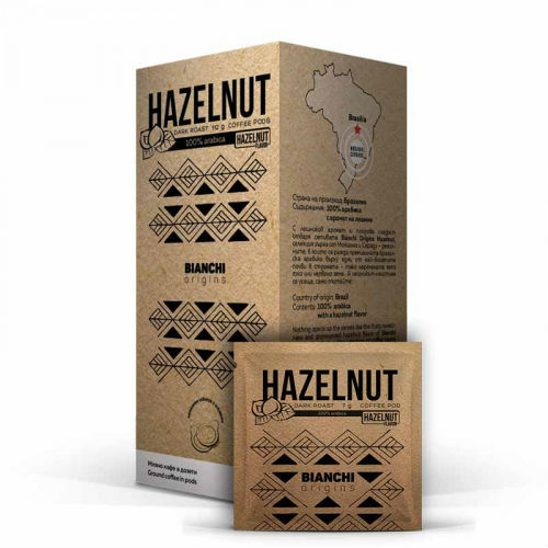 Dosettes ESE Bianchi Origins noisette boîte – Bianchi Origins Hazelnut ESE coffee pods box | Di Napoli Caffè