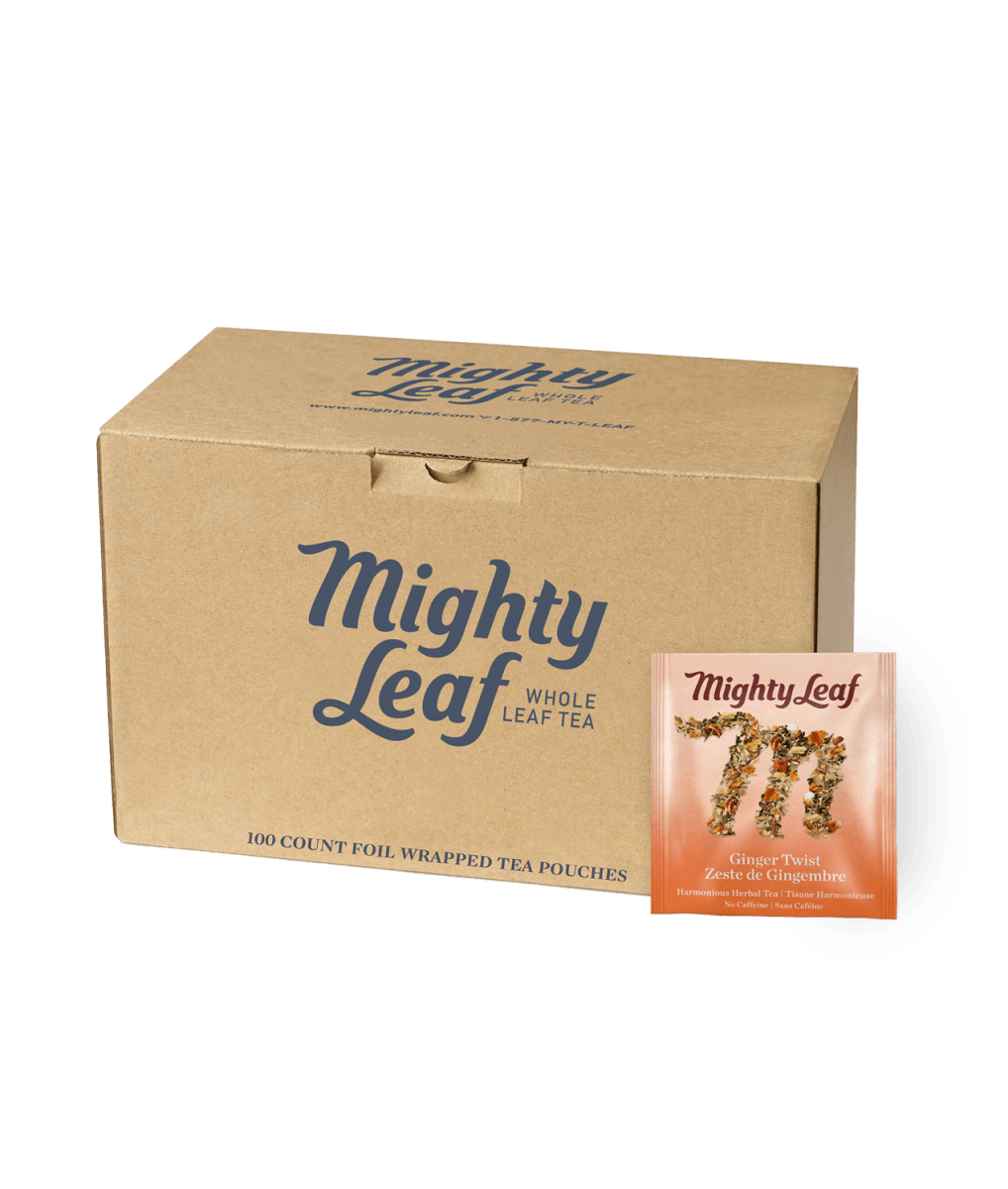 Mighty Leaf — Tisane zeste de gingembre, caisse de 100 sachets
