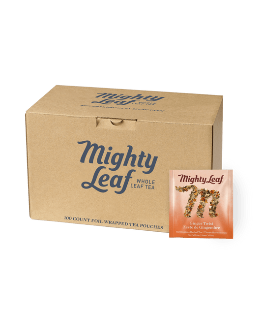 Mighty Leaf — Tisane zeste de gingembre, caisse de 100 sachets