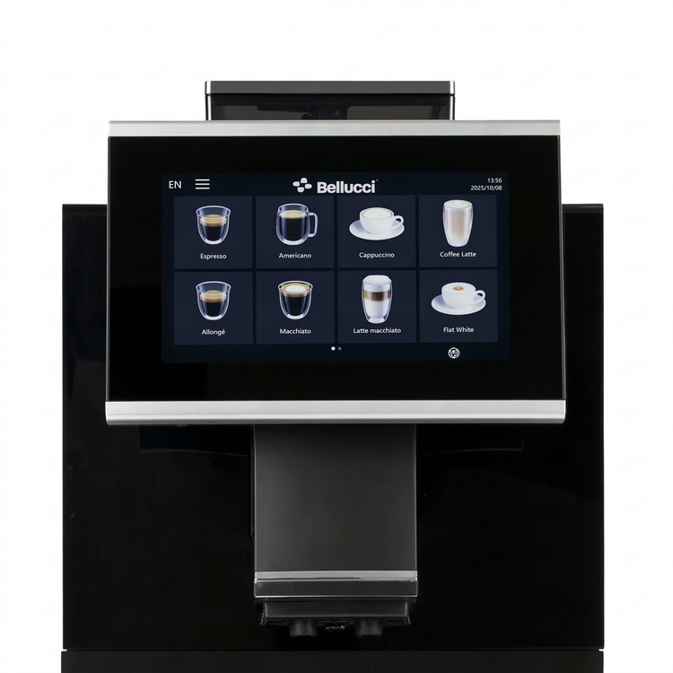 Écran tactile machine Bellucci Bistro Pro menu des boissons – Bellucci Bistro Pro touchscreen drink menu | Di Napoli Caffè