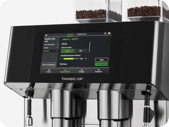 Machine Unic Tango XP Duo détail écran tactile – Unic Tango XP Duo touchscreen detail | Di Napoli Caffè