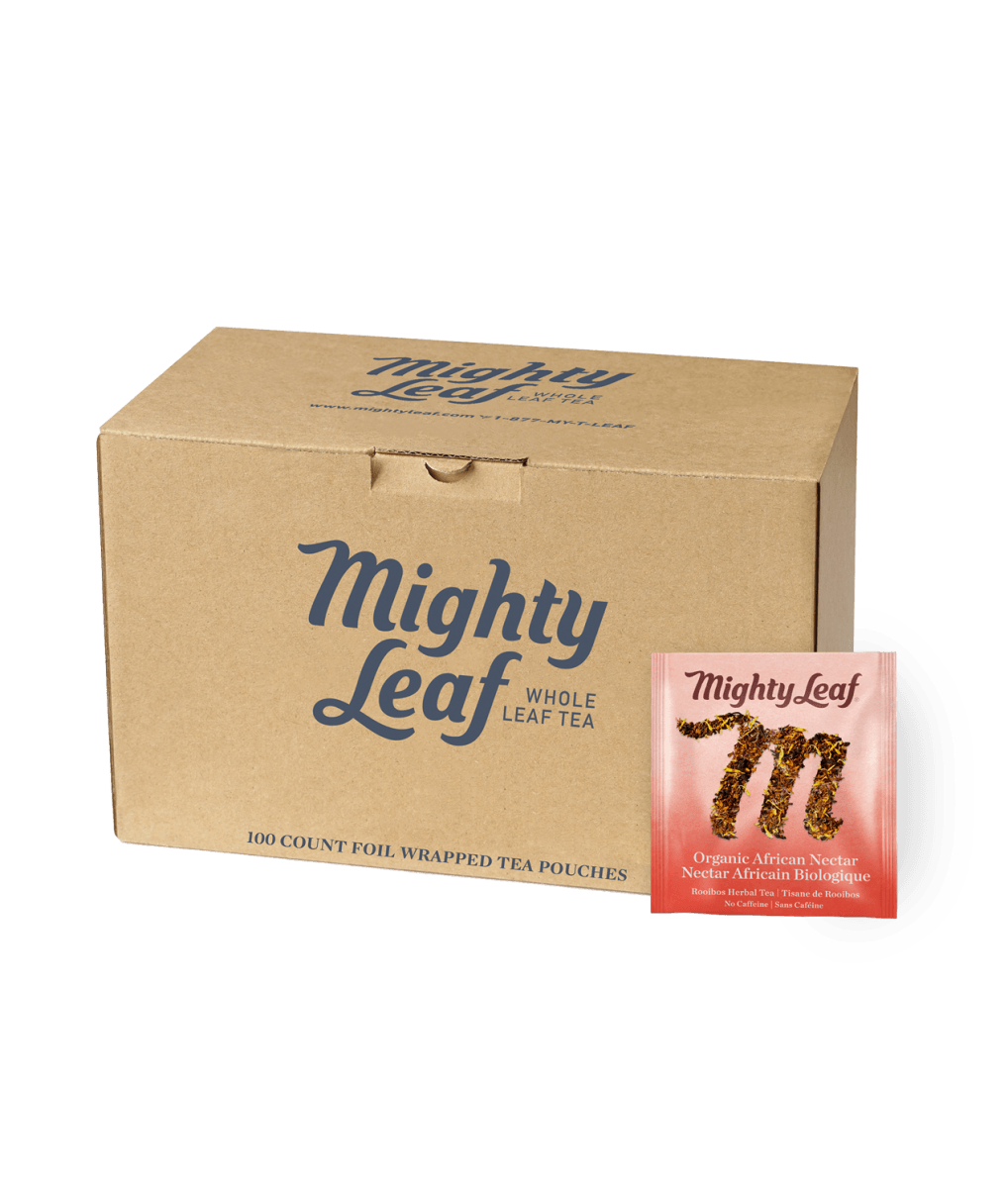 Mighty Leaf — Rooibos nectar africain biologique, caisse de 100 sachets