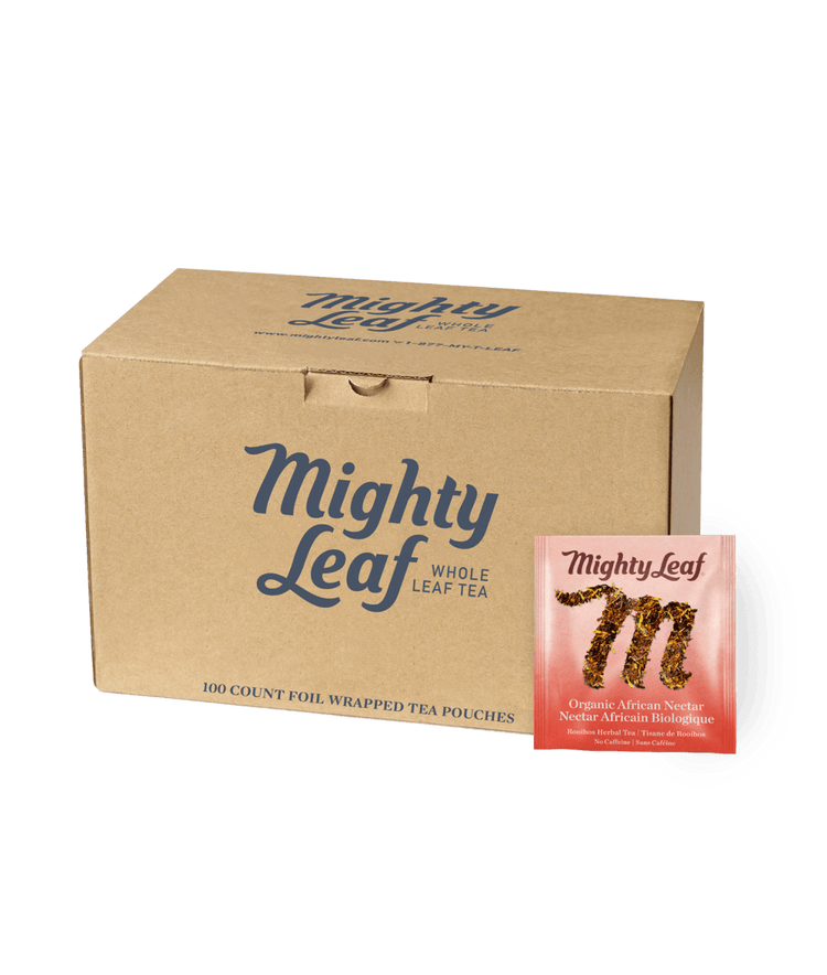 Mighty Leaf — Rooibos nectar africain biologique, caisse de 100 sachets