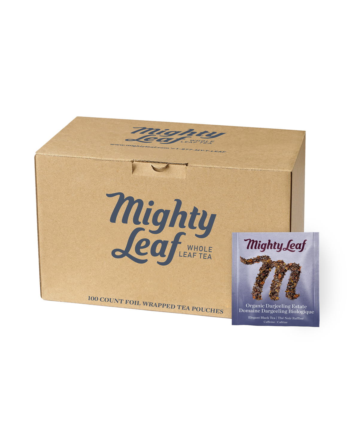Mighty Leaf — Thé noir Darjeeling Choice Estate, caisse de 100 sachets