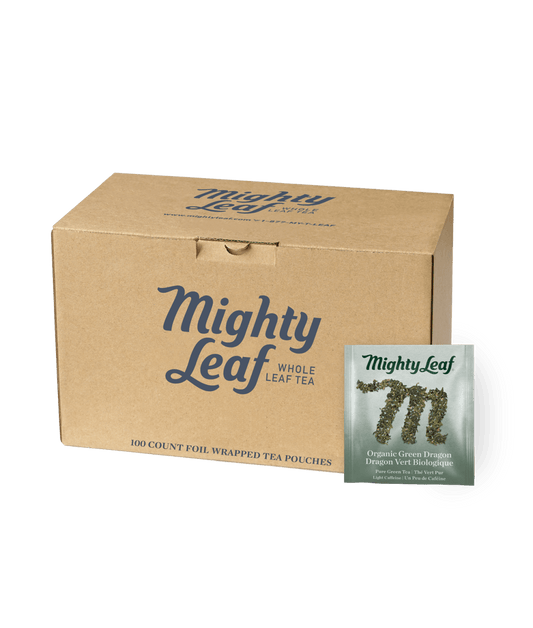 Mighty Leaf — Thé vert dragon biologique, caisse de 100 sachets