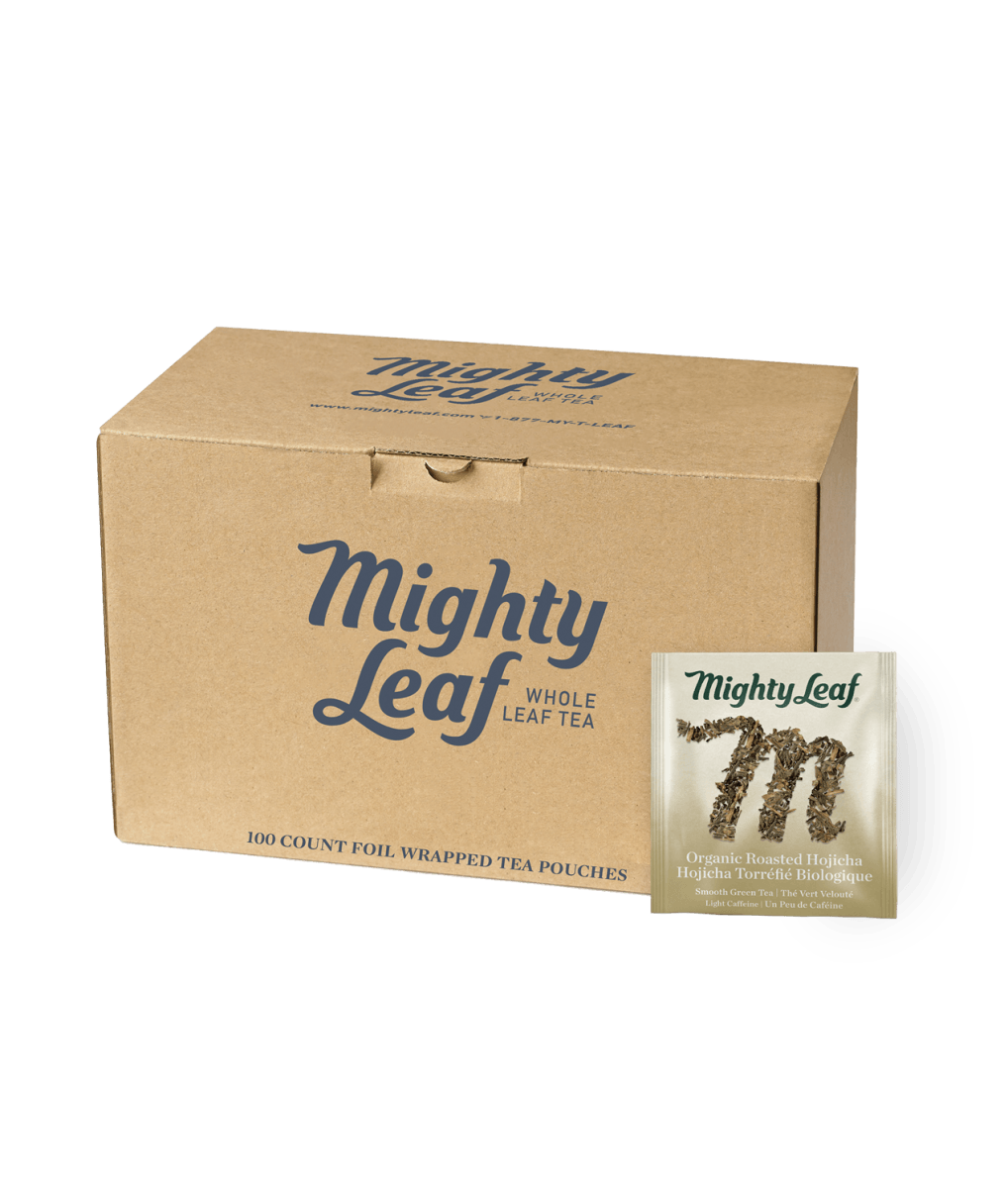 Mighty Leaf — Thé hojicha biologique, caisse de 100 sachets
