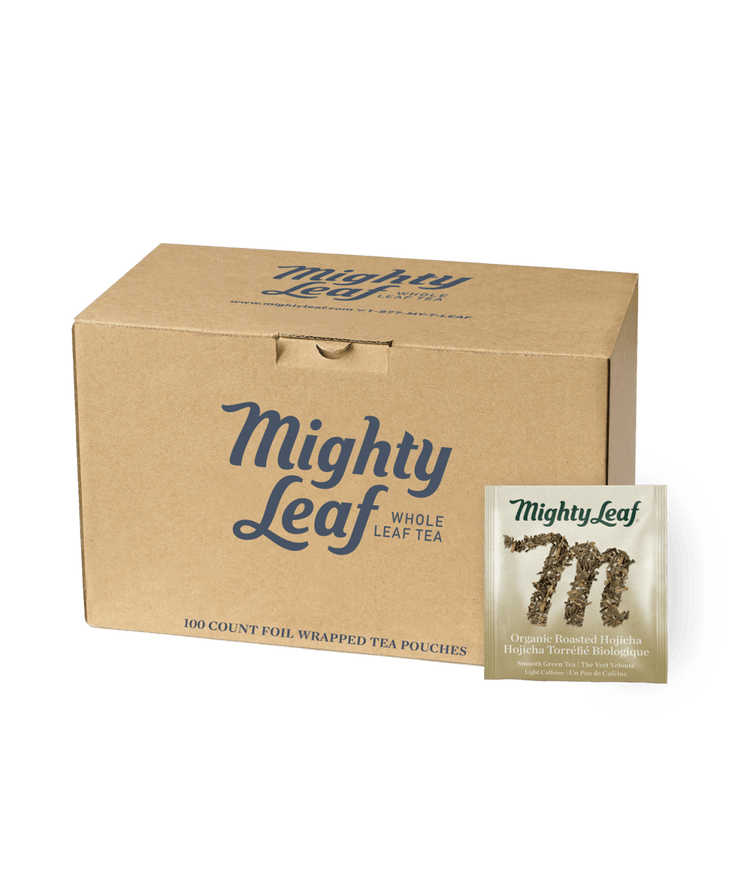 Mighty Leaf — Thé hojicha biologique, caisse de 100 sachets