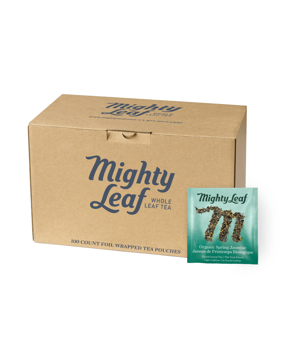 Mighty Leaf — Thé vert jasmin des montagnes bio, caisse de 100 sachets