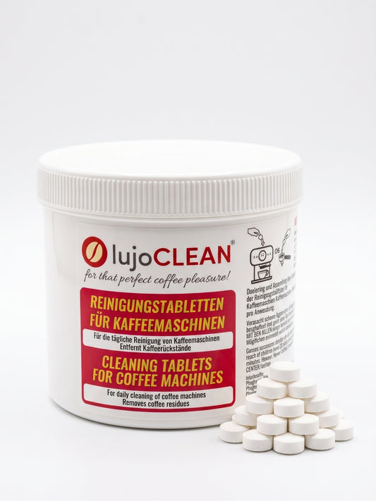 Pastilles de nettoyage lujoCLEAN 2 g machine espresso – lujoCLEAN espresso machine cleaning tablets 2 g | Di Napoli Caffè