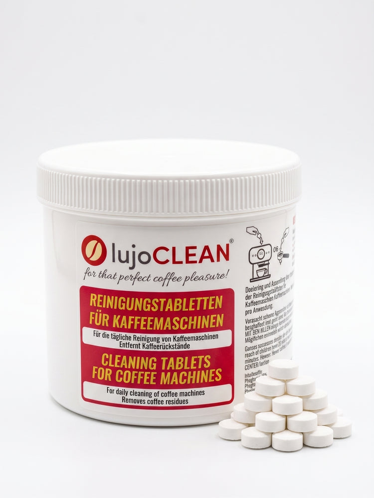 Pastilles de nettoyage lujoCLEAN 2 g machine espresso – lujoCLEAN espresso machine cleaning tablets 2 g | Di Napoli Caffè