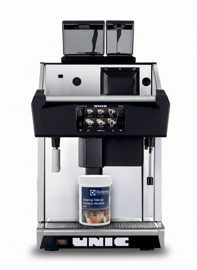 Machine à café Unic avec pastilles de nettoyage Electrolux – Unic coffee machine with cleaning tablets | Di Napoli Caffè