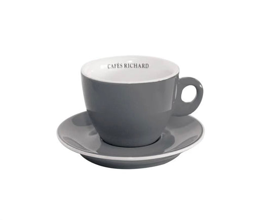 Tasses à cappuccino grises Cafés Richard boîte de 6 – Grey Cafés Richard cappuccino cups set of 6 | Di Napoli Caffè