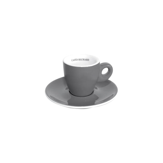 Tasses à espresso grises Cafés Richard boîte de 6 – Grey Cafés Richard espresso cups set of 6 | Di Napoli Caffè