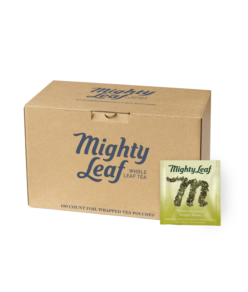 Mighty Leaf — Thé blanc White Orchard, caisse de 100 sachets