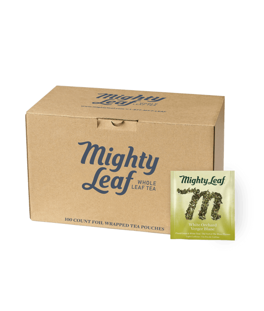Mighty Leaf — Thé blanc White Orchard, caisse de 100 sachets