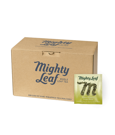Mighty Leaf — Thé blanc White Orchard, caisse de 100 sachets