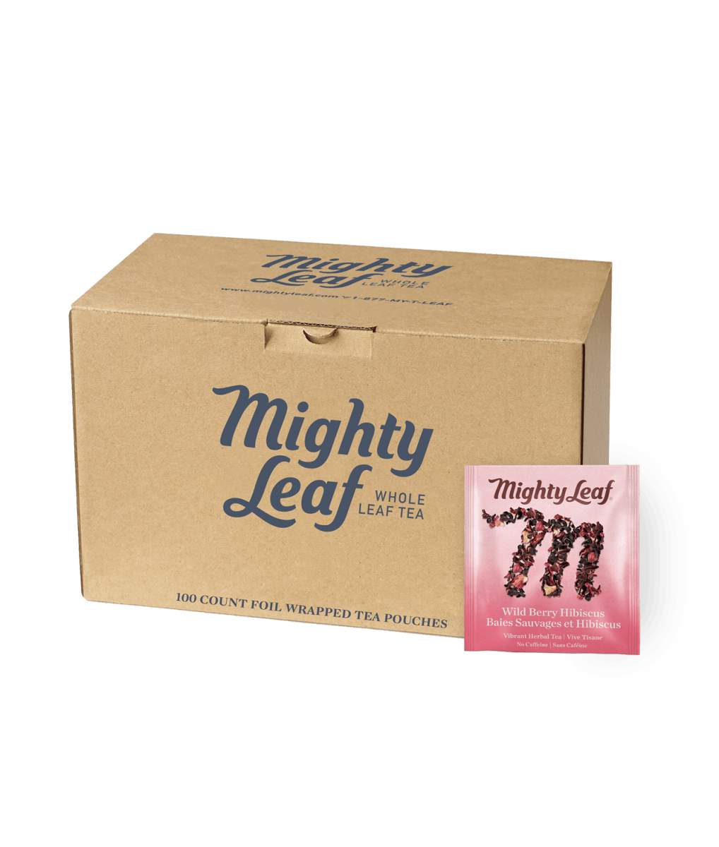Mighty Leaf — Tisane hibiscus et baies sauvages, caisse de 100 sachets