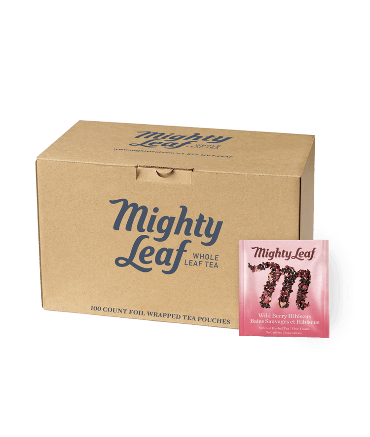 Mighty Leaf — Tisane hibiscus et baies sauvages, caisse de 100 sachets